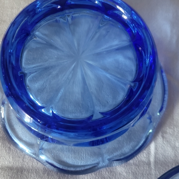 Vintage Fenton Cobalt Blue Berry Candy Bowls Set of 3 - Picture 2 of 4